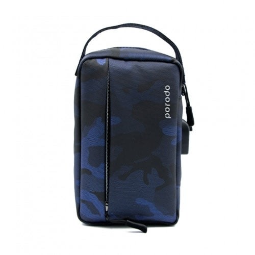 Leather Storage Bag - Camo Blue 8.2