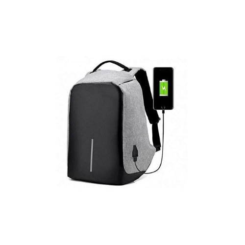 Anti-theft Security Travel Laptop Bag With Usb Ports And Key Lock - Grey