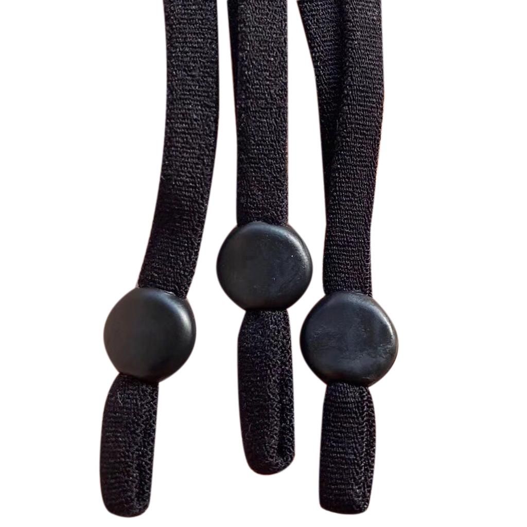 200 Pcs DIY Braided Elastic Band Cord Knit Band Mask Material Black