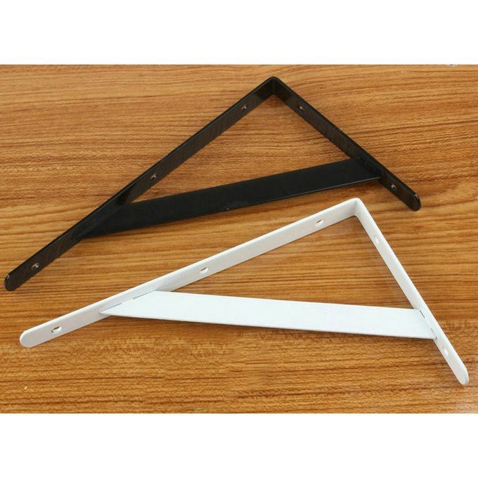 2x Metal L Shape Wall Shelf Bracket Shelves Plank 150x95x2mm White