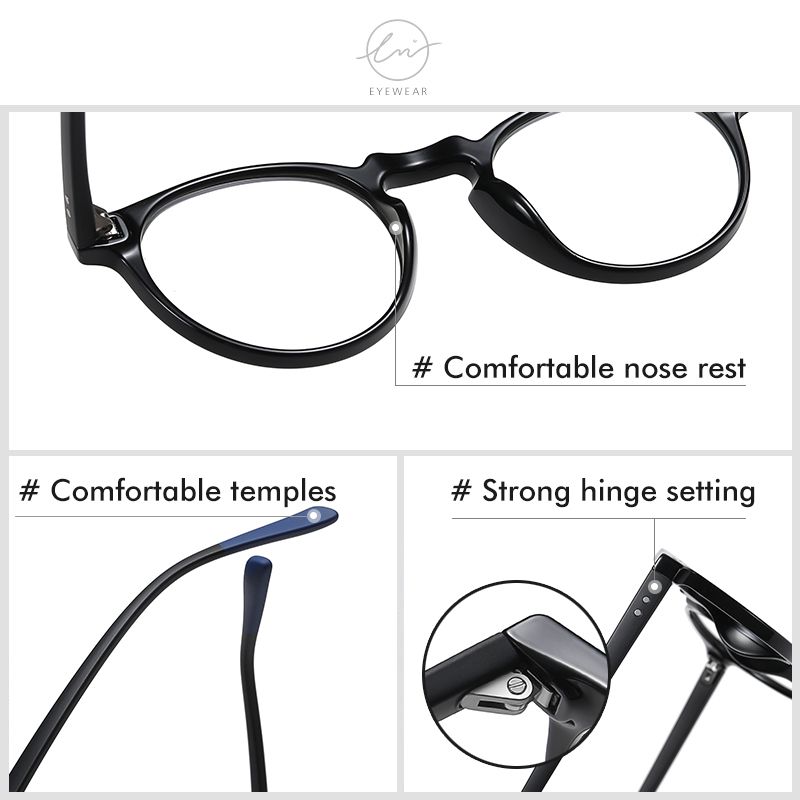 (Gray Frame)LM New Photochromic Anti Blue Light Glasses Men Gaming Round
