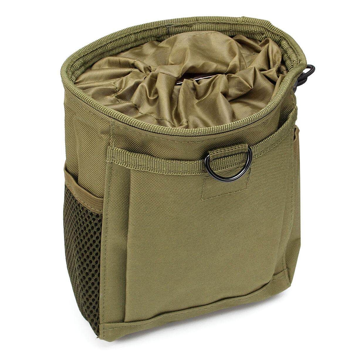HOT Molle Belt Paintball Magazine Dump Drop Reloader Pouch Bag Green Army Green