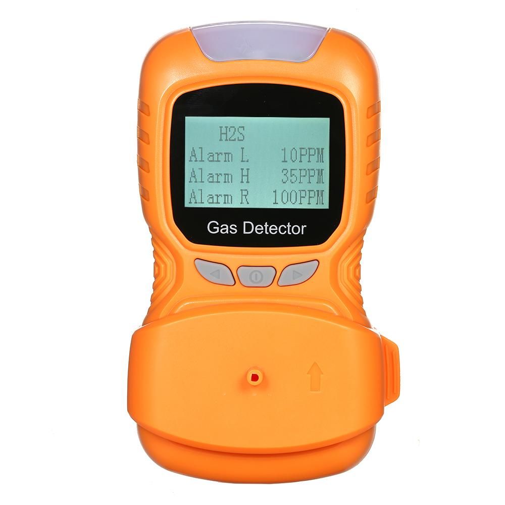 4 in 1 Gas Detector CO Monitor Digital Handheld Toxic Gas Carbon Monoxide Detector Hydrogen Sulfide Gas Tester with LCD Display Sound+ Light Vibration Alarm