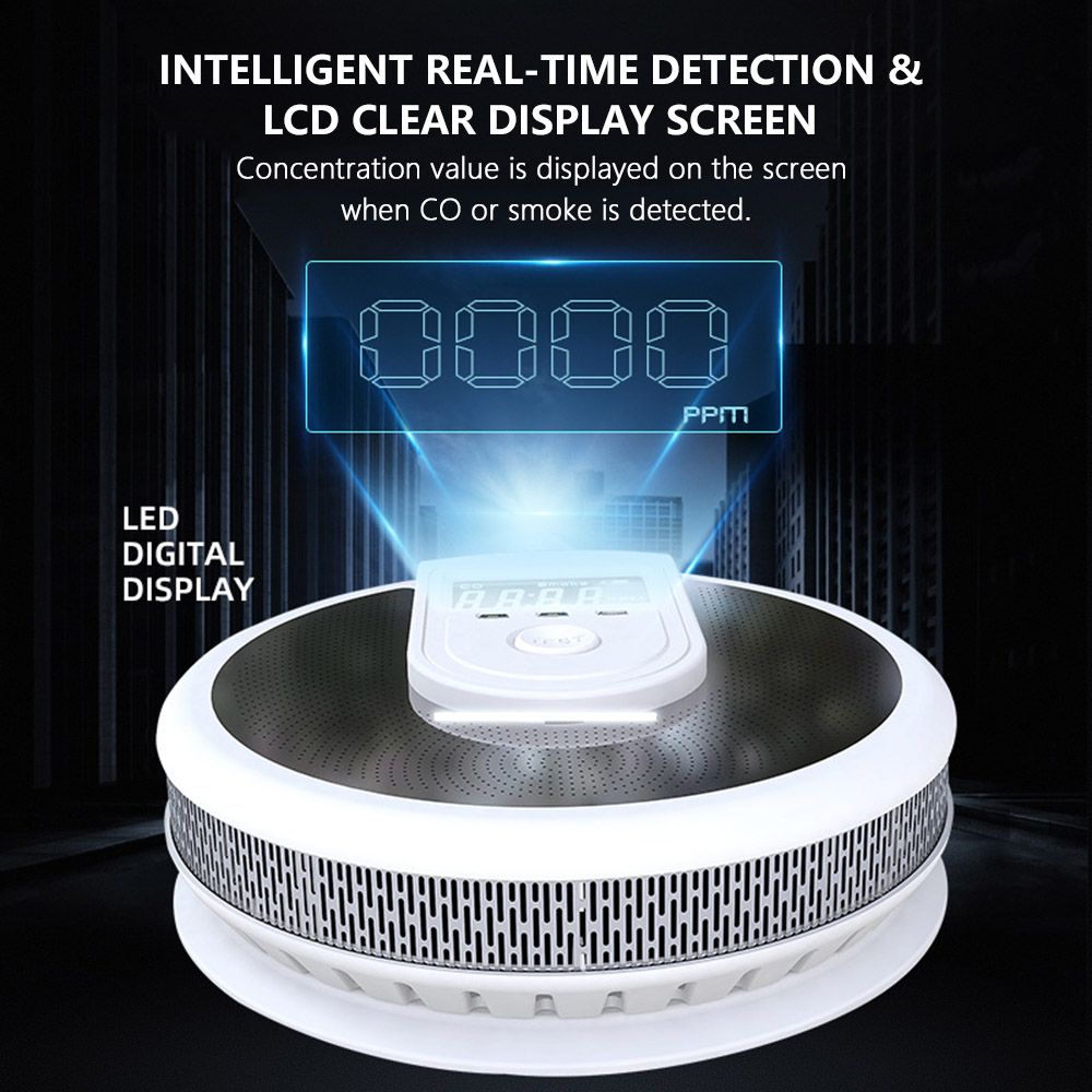 Combination Carbon Monoxide Smoke Detector Battery Operated