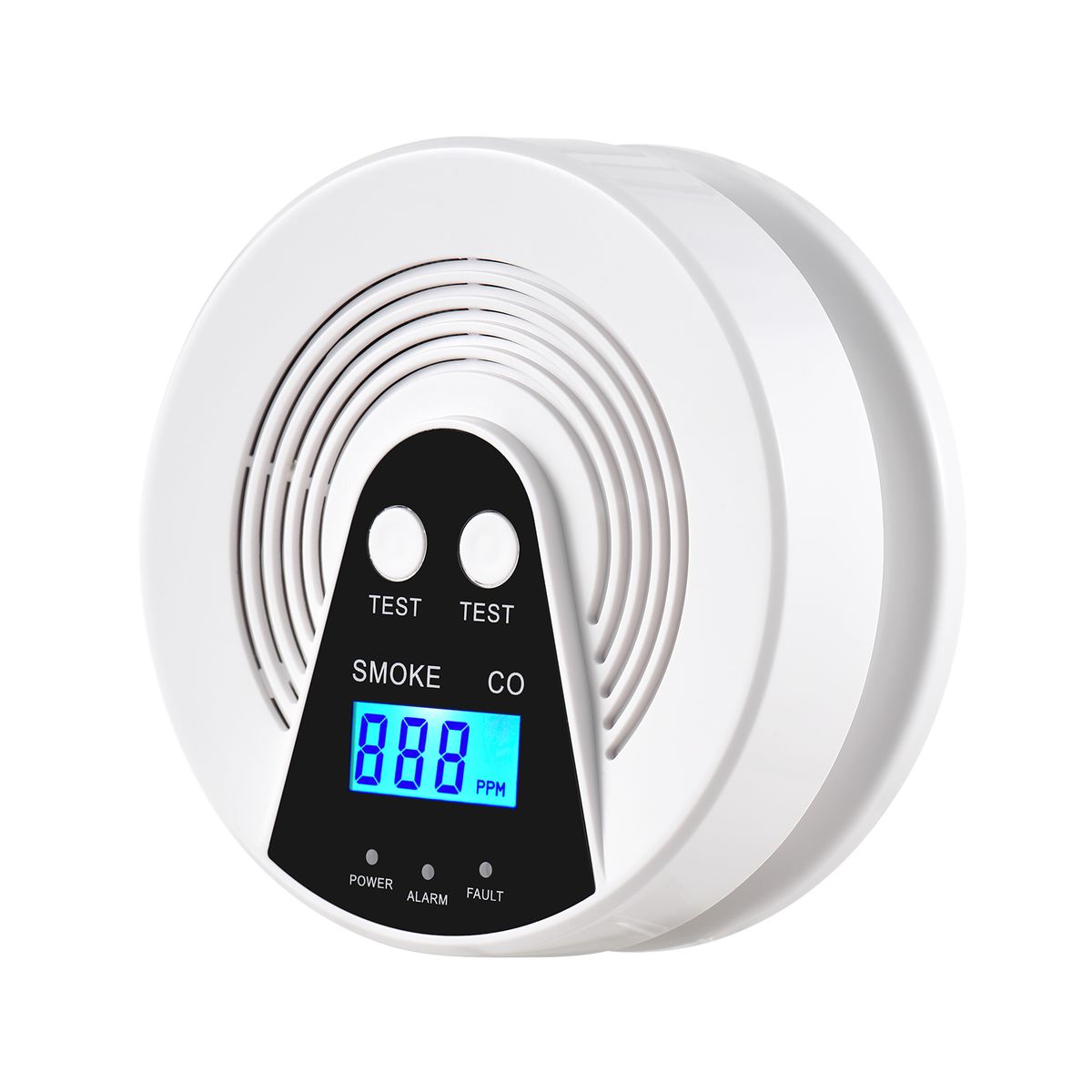 Smoke And Carbon Monoxide Alarm LCD Display CO Detector