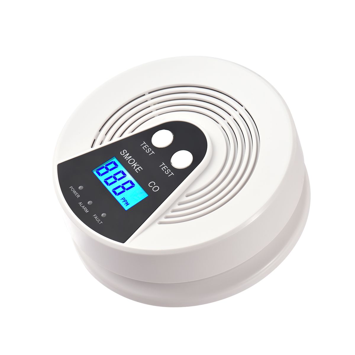 Smoke And Carbon Monoxide Alarm LCD Display CO Detector