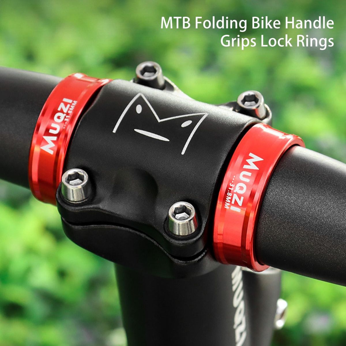 1 Pair Handlebar Lock Rings Bicycle Handlebar End Lock Rings Red