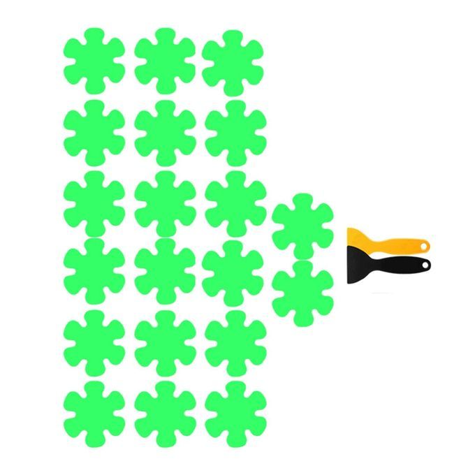 20Pcs Anti Slip Stickers With Bright Colors Shower Decals Luminous