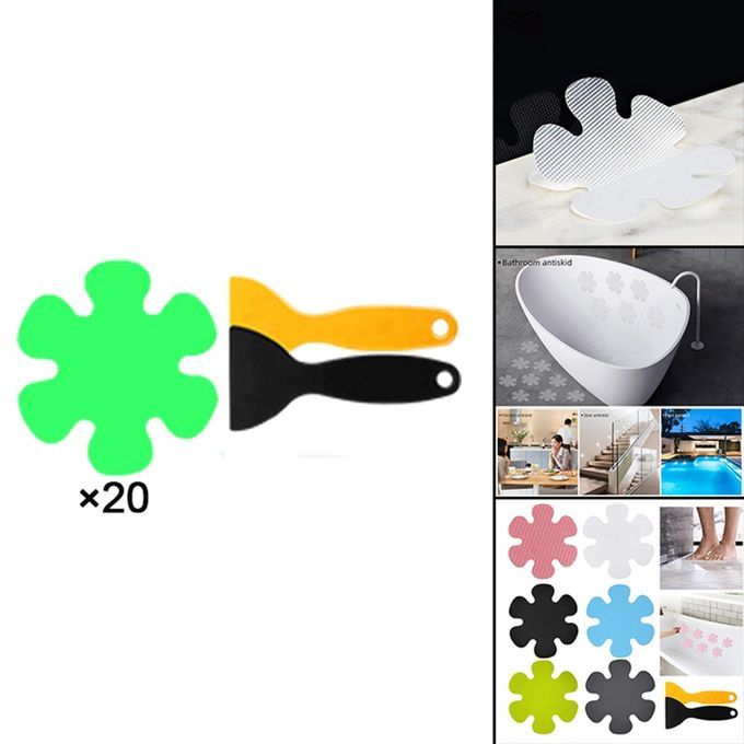 20Pcs Anti Slip Stickers With Bright Colors Shower Decals Luminous