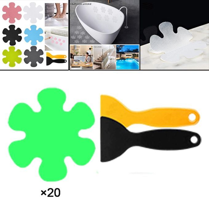 20Pcs Anti Slip Stickers With Bright Colors Shower Decals Luminous