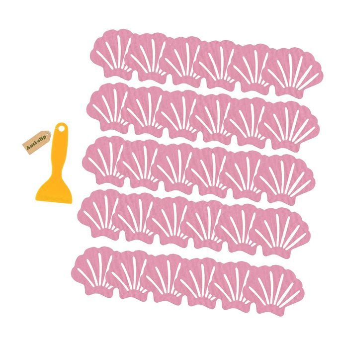 30Pcs Anti Slip Stickers With Scraper Strong Waterproof For Pink