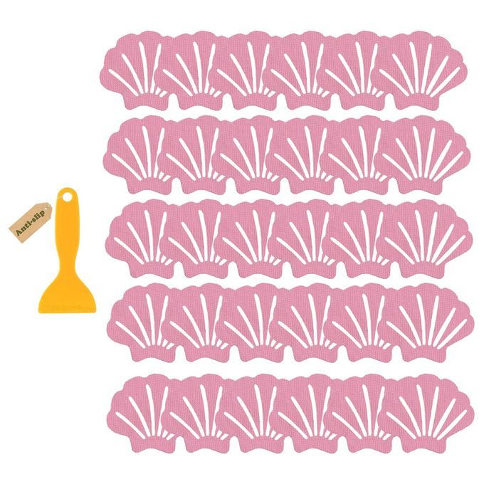 30Pcs Anti Slip Stickers With Scraper Strong Waterproof For Pink