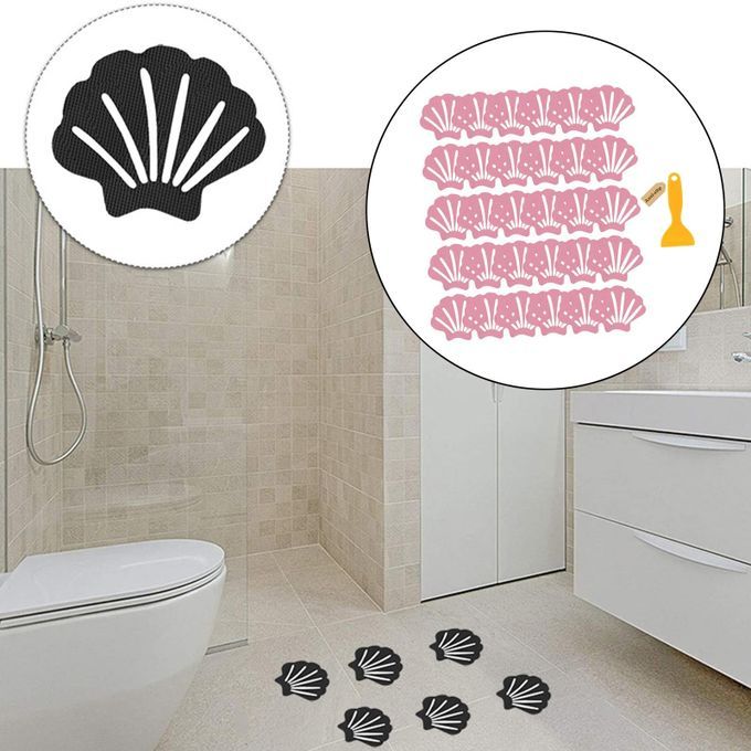 30Pcs Anti Slip Stickers With Scraper Strong Waterproof For Pink
