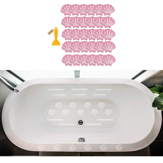 30Pcs Anti Slip Stickers With Scraper Strong Waterproof For Pink