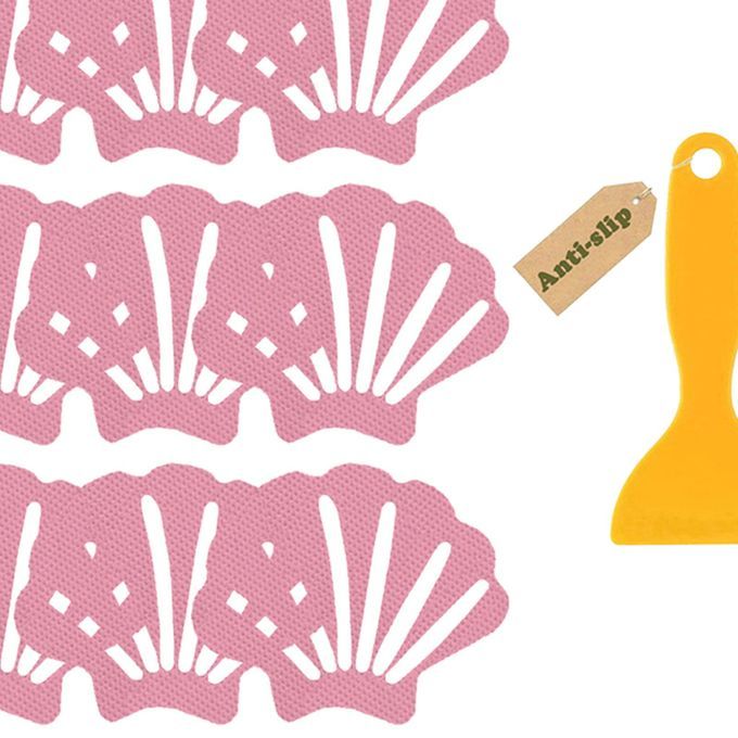 30Pcs Anti Slip Stickers With Scraper Strong Waterproof For Pink