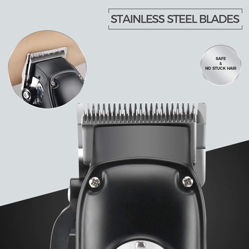 Cordless Hair Clipper Trimmer Professional Rechargeable Hair Cutting Kit With Charging Stand