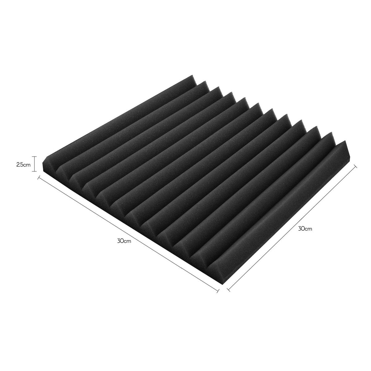 12pcs/pack Studio Acoustic Foams Sound Insulation Foam Sound Absorbing Panels Soundproof Sponge 30 * 30 * 2.5cm/ 12 * 12 * 1in