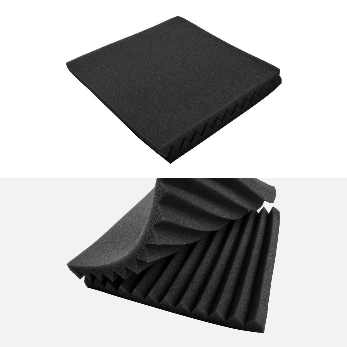 12pcs/pack Studio Acoustic Foams Sound Insulation Foam Sound Absorbing Panels Soundproof Sponge 30 * 30 * 2.5cm/ 12 * 12 * 1in