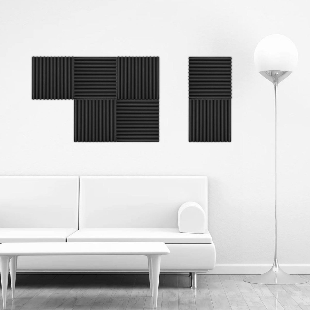 12pcs/pack Studio Acoustic Foams Sound Insulation Foam Sound Absorbing Panels Soundproof Sponge 30 * 30 * 2.5cm/ 12 * 12 * 1in