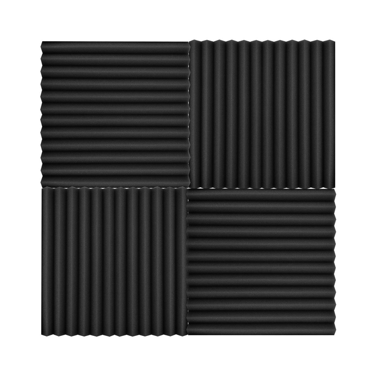 12pcs/pack Studio Acoustic Foams Sound Insulation Foam Sound Absorbing Panels Soundproof Sponge 30 * 30 * 2.5cm/ 12 * 12 * 1in