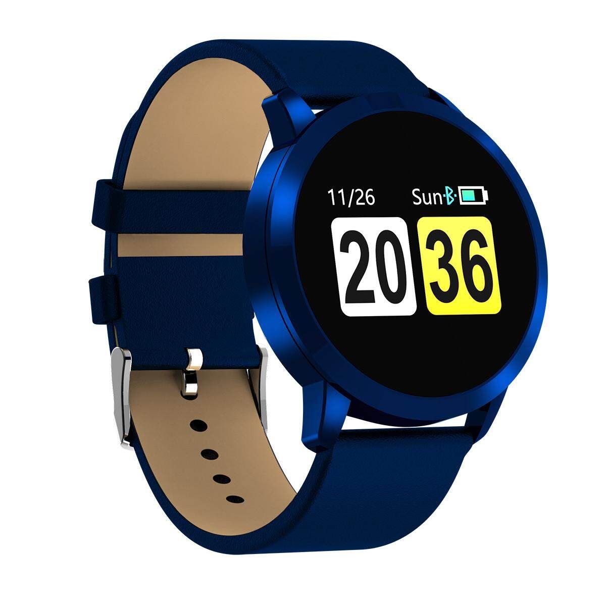 Newwear Q8 Smart Watch Waterproof Bluetooth 4.0 Touch Screen 0.95 Inch Screen For IOS&Android Blue (blue)