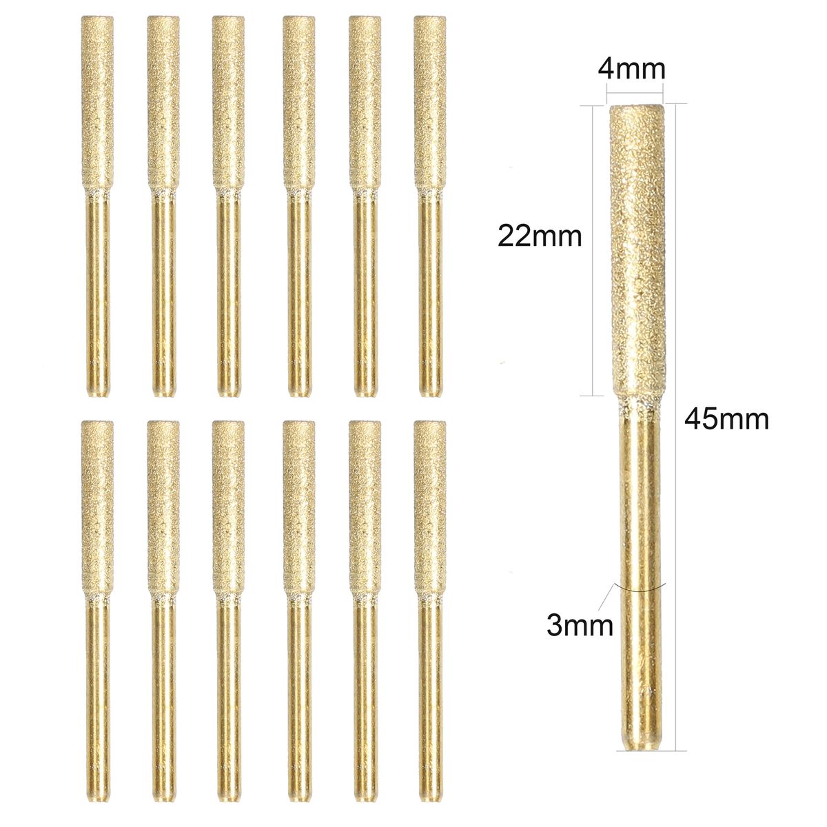 Titanium-plating Burr Grinding Bit Set Universal Fitment