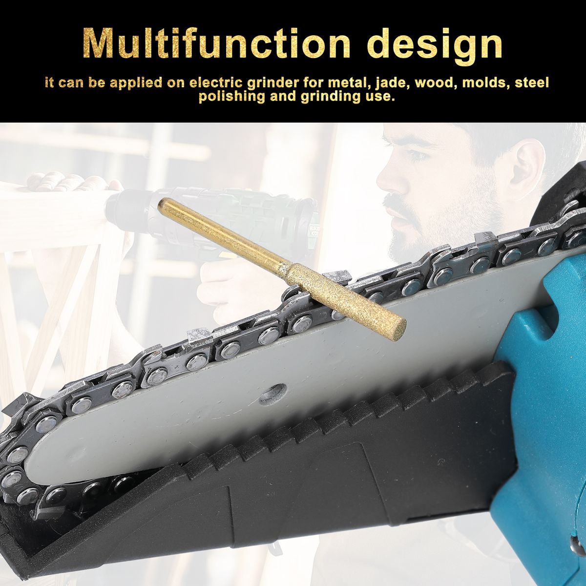 Titanium-plating Burr Grinding Bit Set Universal Fitment