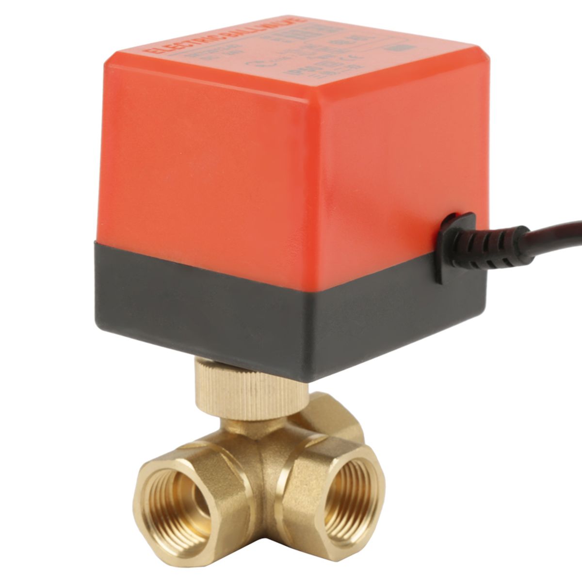 G1/2" DN15 Br 3 Way 220VAC Motorized Ball Electrical Vae
