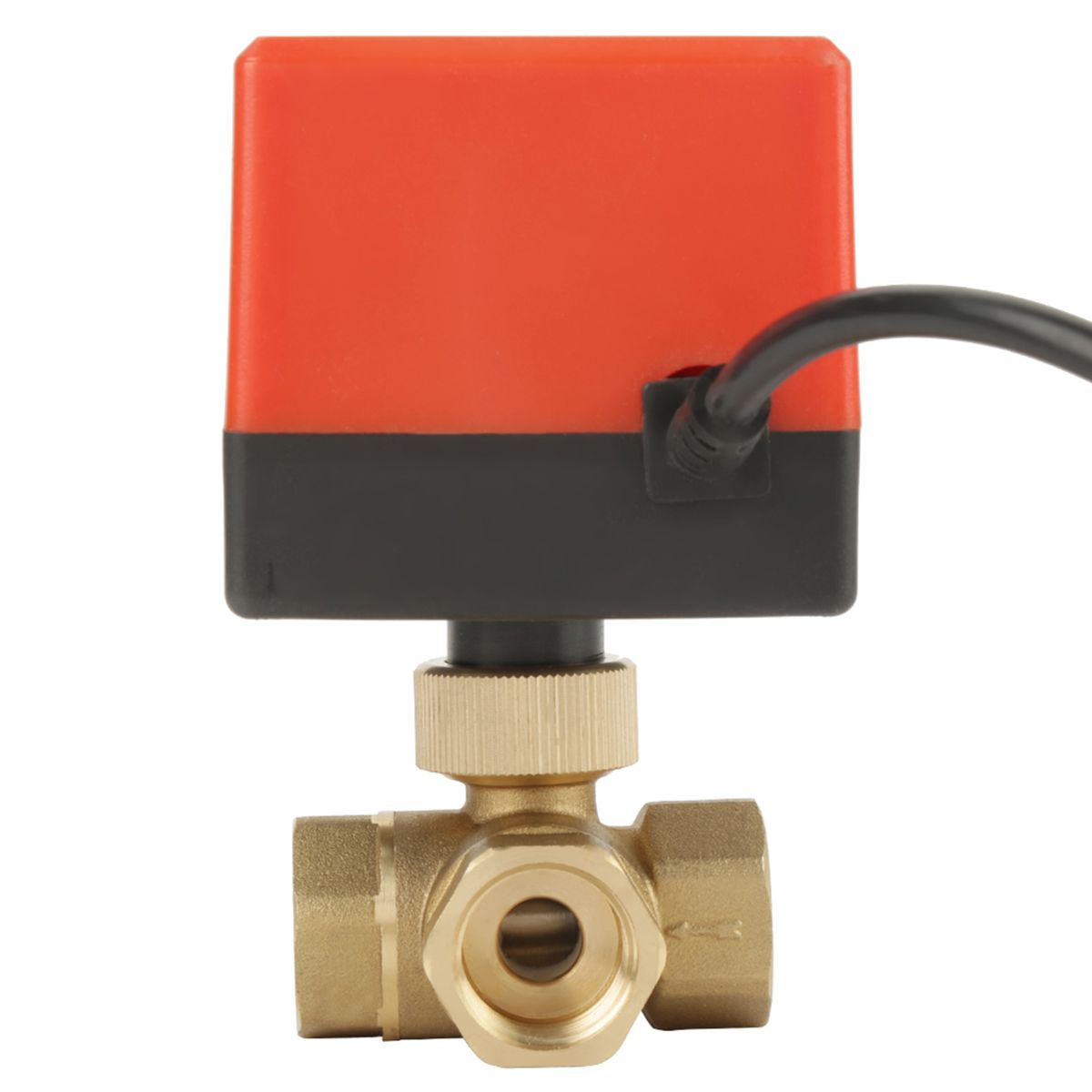 G1/2" DN15 Br 3 Way 220VAC Motorized Ball Electrical Vae