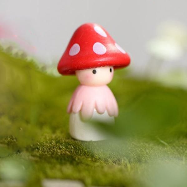 Miniature Fairy Garden Mushroom Doll Home Decoration