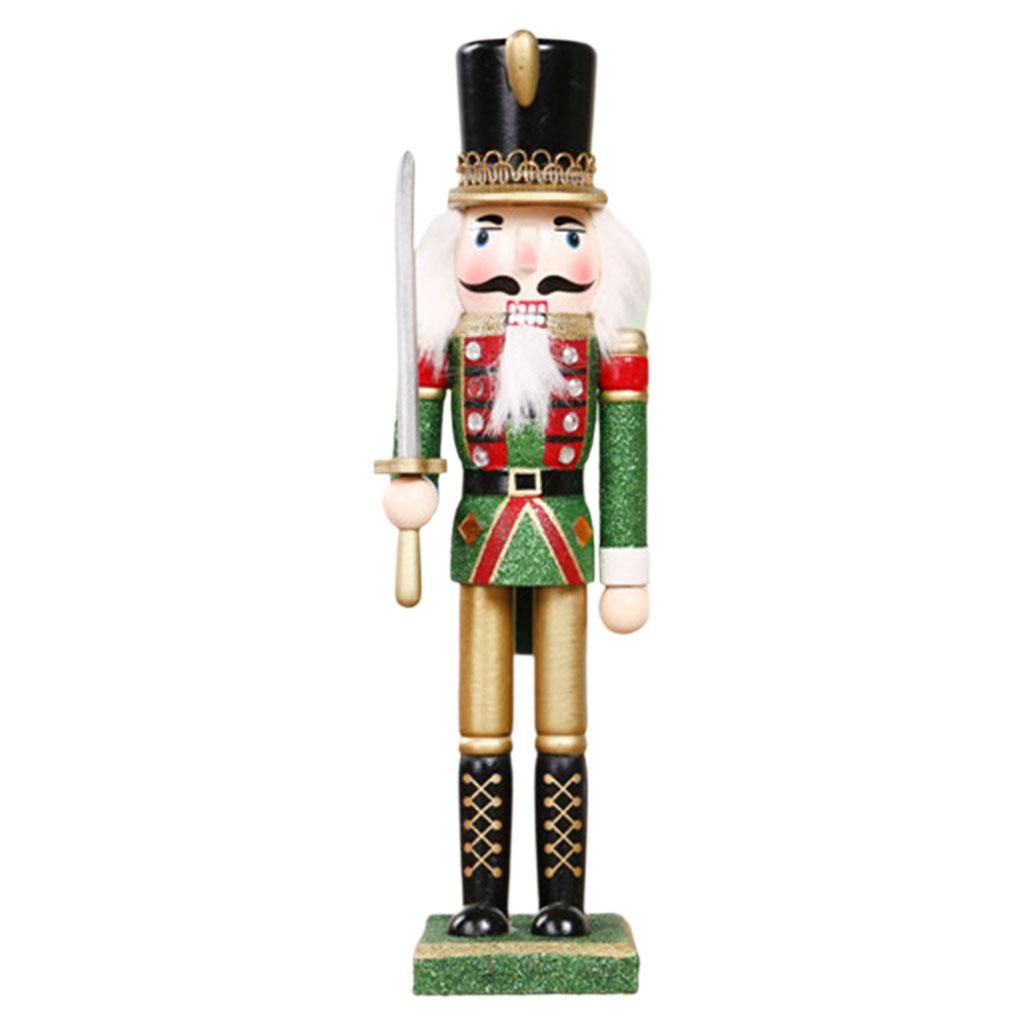 2x Festive Soldier Swordsman Nutcracker Christmas Decoration Home