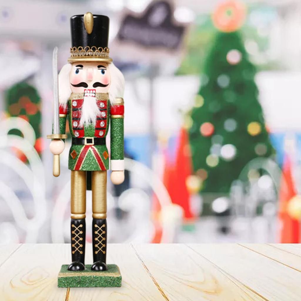 2x Festive Soldier Swordsman Nutcracker Christmas Decoration Home