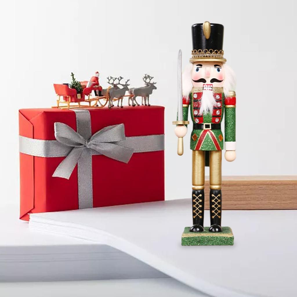2x Festive Soldier Swordsman Nutcracker Christmas Decoration Home
