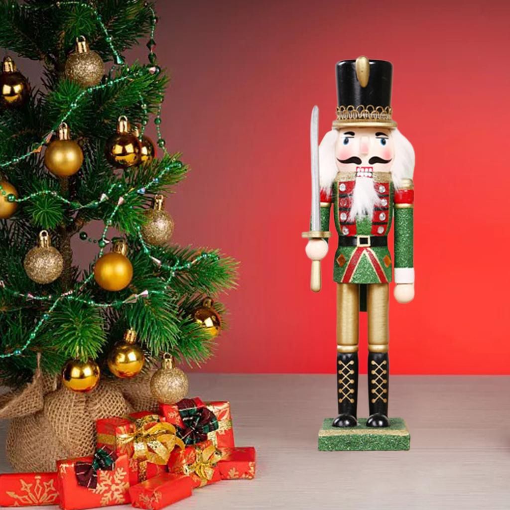 2x Festive Soldier Swordsman Nutcracker Christmas Decoration Home