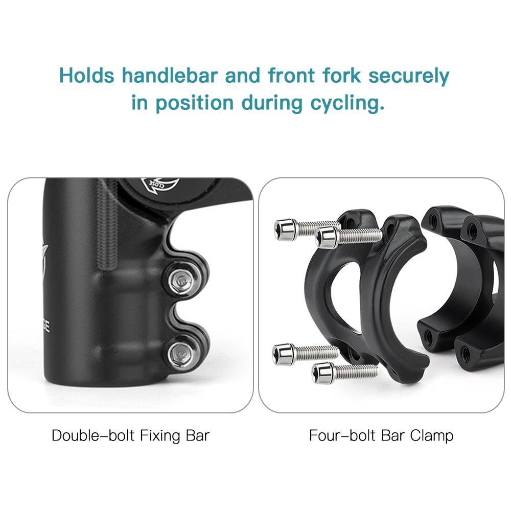 Adjustable Bike Stem Handlebar Stem Fits 31.8mm Handlebar for Road Bike MTB