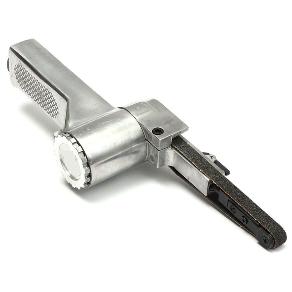 3/8" Air Belt Sander Air Angle Grinding Machine with Sanding Belts for Air Compressor Sanding Pneumatic Tool Set