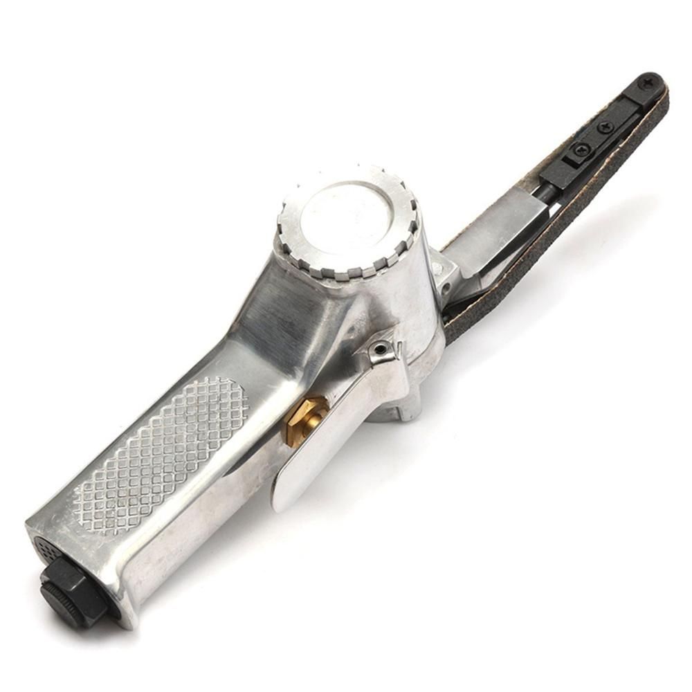 3/8" Air Belt Sander Air Angle Grinding Machine with Sanding Belts for Air Compressor Sanding Pneumatic Tool Set