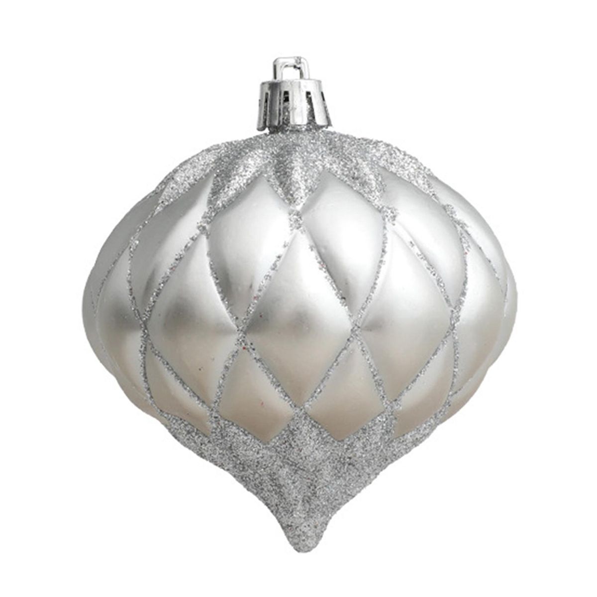 3PcsBox Threaded Ball Christmas Tree Decorations Hanging Ball Silver