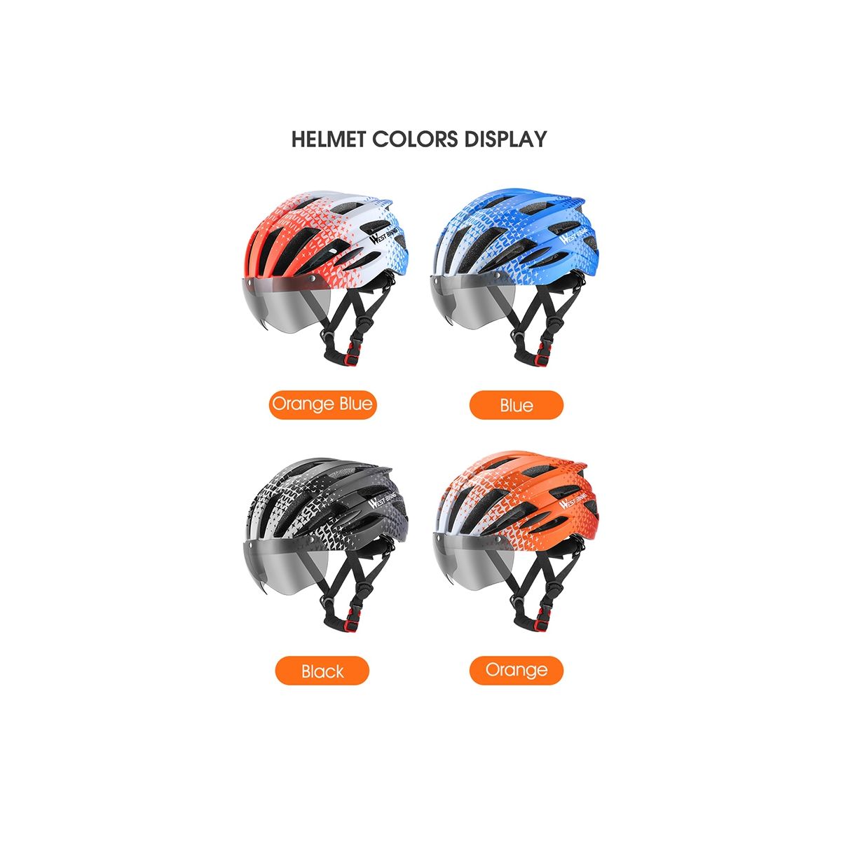 Bike Helmet Detachable Magnetic Goggles Removable Visor