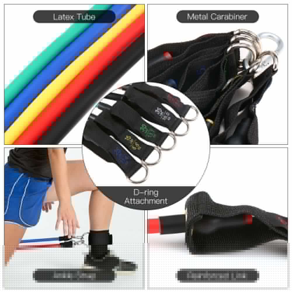 13Pcs Resistance Bands Set Elastic Workout Fintess