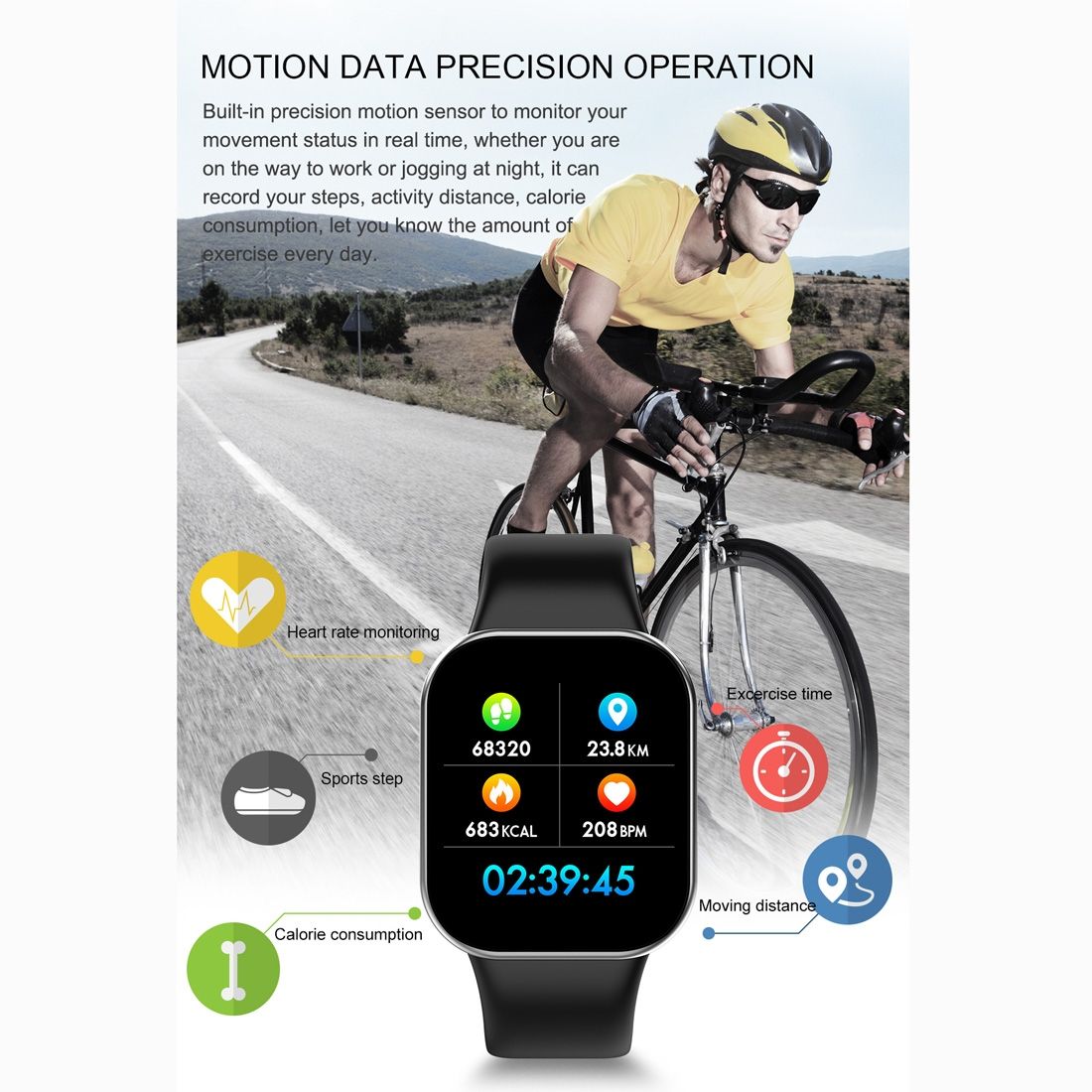 X16 1.3 Inch TFT Color Screen IP67 Waterproof Bluetooth Smartwatch, Support Call Reminder/ Heart Rate Monitoring /Blood Pressure Monitoring/ Sleep Monitoring(Black)