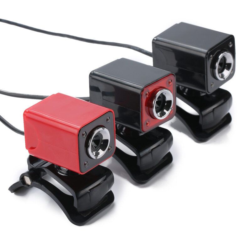 4 LED 12MP HD Webcam Digital USB Camera Video Recording For Android TV PC Laptop Black Red
