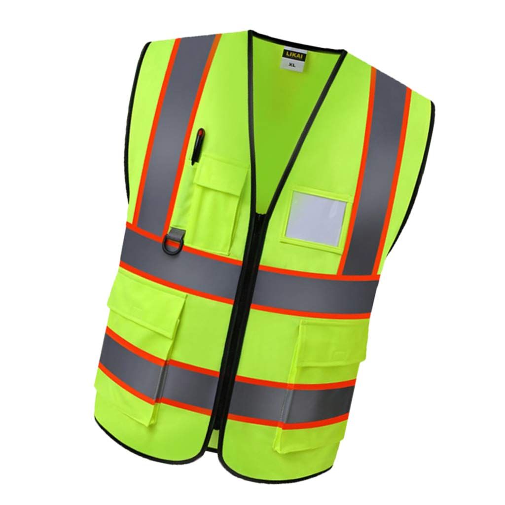 Reflective Safety Vest For Engineer Construction-yellow