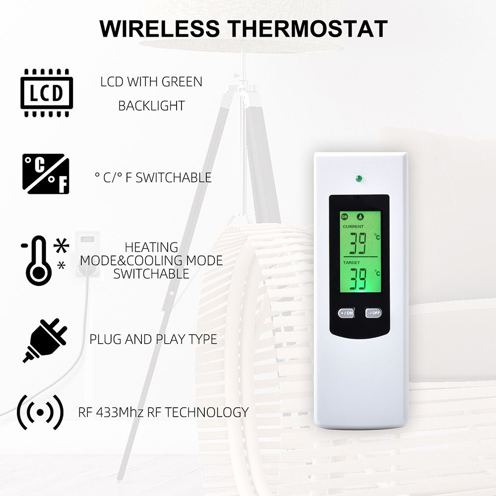 Household Wireless Thermostat Controller And Socket Set