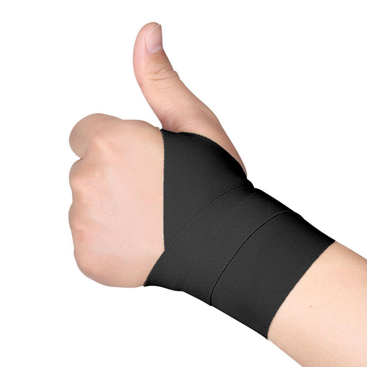 1Pc Wrist Wrap Moisture Wicking Sports Wristband Wrist Wrap Black