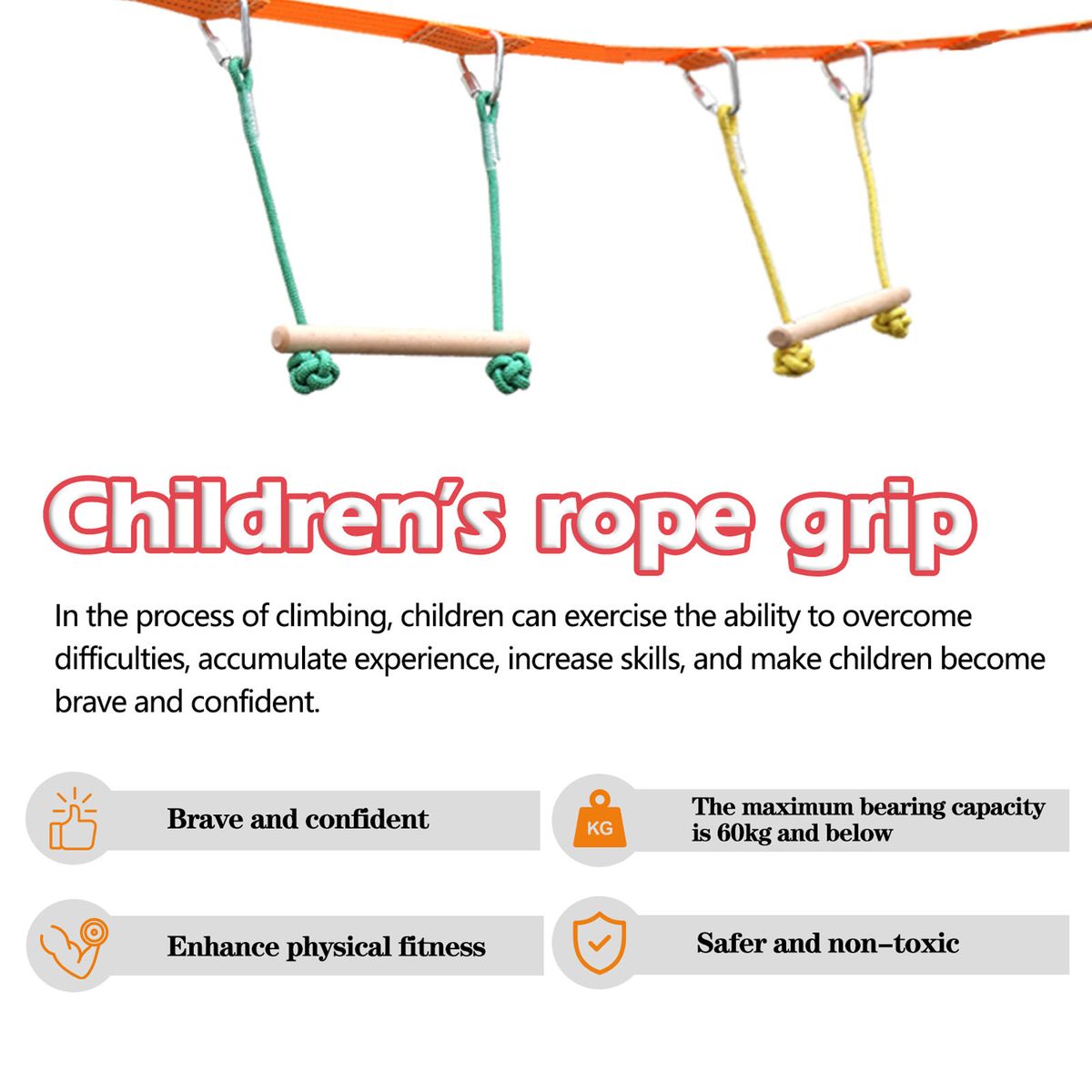 Balance Training Equipment Climbing Rope Grip Children's
