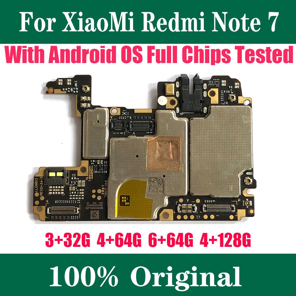 32GB 64GB 128GB For Redmi Note 7 Motherboard Logic Board
