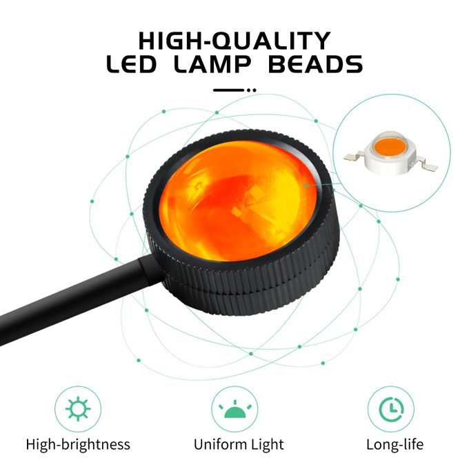 360 Degree Rotation Projector Sunset LED Light