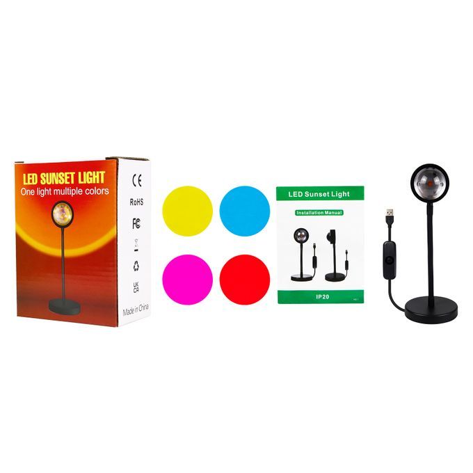 360 Degree Rotation Projector Sunset LED Light