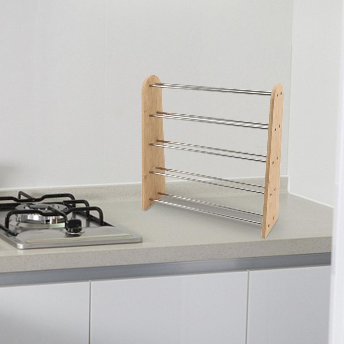 Retractable Flavor Storage Rack, Kitchen Stainless Steel